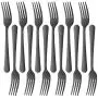 BUY&USE Dinner Fork 12 Piece Stainless Steel Cutlery Forks, Dishwasher Safe