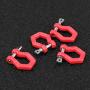 Dilwe RC Car Trailer Buckle, 4 Pcs Metal Tow Shackle Rescue Lock Catch for RC Climbing Crawler Car Accessory Parts