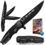 Spring Assisted Knife - Pocket Folding Knife - Military Style - Boy Scouts Knife - Tactical Knife - Good for Camping Hunting Survival Indoor and Outdoor Activities Mens Gift 6681