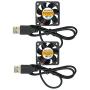 ANVISION 2-Pack 40mm x 10mm DC 5V USB Brushless Cooling Fan, Dual Ball Bearing, YDM4010B05 ANVISION 2-Pack 40mm x 10mm DC 5V USB Brushless Cooling Fan, Dual Ball Bearing, YDM4010B05