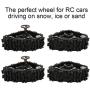 4Pcs RC Track Tyre 1/10 RC Crawler Tyre Remote Control Snow Tires Metal Crawler Accessory Part Fit for SCX-10 Series