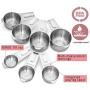 Stainless Steel Measuring Cups and Spoons Set by Finely Polished- 13 Piece Professional Quality Metal Measuring Cups and Metal Measuring Spoons - Measuring Cups Stainless Steel - Measuring Cup Set