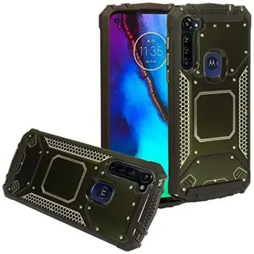 CELZEN - for Motorola Moto G Stylus XT2043, Moto G Power XT2041 (2020 Version) - Aluminum Metal Hybrid Phone Case - ZY1 Dark Green CELZEN - for Motorola Moto G Stylus XT2043, Moto G Power XT2041 (2020 Version) - Aluminum Metal Hybrid Phone Case - ZY1 Dark Green