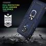 Moto G7 Power Phone Case,Moto G7 Supra Case with HD Screen Protector,Gritup 360 Degree Rotating Metal Ring Holder Kickstand Armor Anti-Scratch Bracket Cover Phone Case for Motorola G7 Power Blue