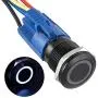 APIELE 19mm Latching Push Button Switch 12V DC Angel Eye Halo Ring LED Metal 0.74'' 1NO1NC SPDT with Wire Socket Plug (White) APIELE 19mm Latching Push Button Switch 12V DC Angel Eye Halo Ring LED Metal 0.74'' 1NO1NC SPDT with Wire Socket Plug (White)