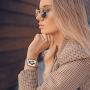 Compatible with Apple Watch Band 38/40mm 42/44mm, Belita Amy Stainless Steel Mesh Loop Replacement Parts for iWatch Band Series 5/4/3/2/1 (Gold, 38/40mm)