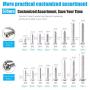 Self Tapping Screws Assortment Set, M3/M4/M5/M6 304 Stainless Steel Sheet Metal Screws Kit, Casaon Phillips Drive Wood Screw Assortment 570pcs (285pcs Round Head and 285pcs Flat Head)