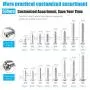 Self Tapping Screws Assortment Set, M3/M4/M5/M6 304 Stainless Steel Sheet Metal Screws Kit, Casaon Phillips Drive Wood Screw Assortment 570pcs (285pcs Round Head and 285pcs Flat Head)