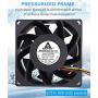 GDSTIME 80mm x 38mm 8038 PWM High Speed Dual Ball Bearing DC 12V 80mm Cooling Fan