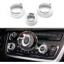 Xotic Tech 3pcs Silver Aluminum Metal Interior AC Climate Control Radio Volume Knob Ring Covers For BMW F20 F21 F22 F30 F31 F80 F32 F33 F36 F82 F83