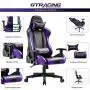 Gtracing Gaming Chair Racing Office Computer Ergonomic Video Game Chair Backrest and Seat Height Adjustable Swivel Recliner with Headrest and Lumbar Pillow Esports Chair,Purple