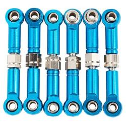 Ctzrzyt 6Pcs Adjustable for A949 A959 A969 A979 K929 Upgrade Parts Metal Linkages Pull Rod Servo Link A959-03