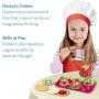 Liberty Imports Kids Fruit Themed Tin Tea Party Toy Set - Metal Teapot and Cups for Childrens Kitchen Pretend Play (14 Pieces)