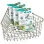 mDesign Farmhouse Metal Kitchen Cabinet Lazy Susan Storage Organizer Basket with Front Handle - Small Pie-Shaped 1/8 Wedge, 4.2'' Deep Container - 4 Pack - Satin mDesign Farmhouse Metal Kitchen Cabinet Lazy Susan Storage Organizer Basket with Front Handle - Small Pie-Shaped 1/8 Wedge, 4.2'' Deep Container - 4 Pack - Satin