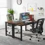 Tribesigns Computer Desk, 55 inch Large Office Desk Computer Table Study Writing Desk for Home Office, Double Color Tribesigns Computer Desk, 55 inch Large Office Desk Computer Table Study Writing Desk for Home Office, Double Color