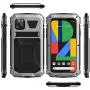 WintMing Compatible with Google Pixel 4XL Aluminium Metal Case Dropproof Shockproof Dustproof Cover Built-in Screen Protector Military Grade Defender Case with Kickstand (Silver, 4XL)
