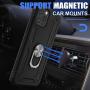 SALITOG Compatible with iPhone 12 Pro Max Case, Military-Grade Shockproof Drop Protection Cover with Metal Rotating Kickstand for 6.7inch - Black