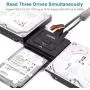 Unitek USB 3.0 to IDE and SATA Converter External Hard Drive Adapter Kit for Universal 2.5/3.5 HDD/SSD Hard Drive Disk, One Touch Backup Function and Restore Software, Included 12V/2A Power Adapter