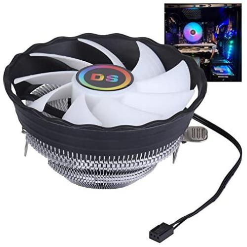 DS 1900RPM CPU Cooler, Aluminum Extrusion Cooling CPU Fan for Intel LGA 1155/1156/775/1366 (Axis Rainbow Auto Change, C Series)
