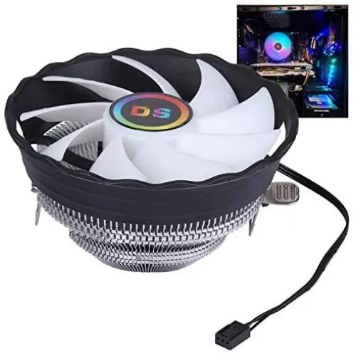 DS 1900RPM CPU Cooler, Aluminum Extrusion Cooling CPU Fan for Intel LGA 1155/1156/775/1366 (Axis Rainbow Auto Change, C Series) DS 1900RPM CPU Cooler, Aluminum Extrusion Cooling CPU Fan for Intel LGA 1155/1156/775/1366 (Axis Rainbow Auto Change, C Series)