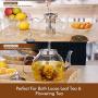 Hiware 1000ml Glass Teapot with Removable Infuser, Stovetop Safe Tea Kettle, Blooming and Loose Leaf Tea Maker Set Hiware 1000ml Glass Teapot with Removable Infuser, Stovetop Safe Tea Kettle, Blooming and Loose Leaf Tea Maker Set