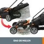 Worx WG743 40V PowerShare 4.0Ah 17'' Lawn Mower w/ Mulching & Intellicut (2x20V Batteries),Black and Orange Worx WG743 40V PowerShare 4.0Ah 17'' Lawn Mower w/ Mulching & Intellicut (2x20V Batteries),Black and Orange