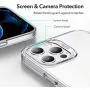 [3-Pack] ESR Tempered-Glass Screen Protector for iPhone 12/12 Pro + ESR Metal Kickstand Clear Case for iPhone 12/12 Pro