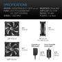 AC Infinity MULTIFAN S7-P, Quiet Dual 120mm AC-Powered Fan with Speed Control, UL-Certified for Receiver DVR Playstation Xbox Component Cooling