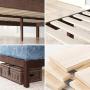 Zinus Adrian Wood Rustic Style Platform Bed with Headboard / No Box Spring Needed / Wood Slat Support, King