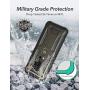 YOUMAKER Designed for Galaxy S9 Plus Case, Heavy Duty Protection Kickstand with Built-in Screen Protector Shockproof Case Cover for Samsung Galaxy S9 Plus 6.2 inch - Gun Metal/Black