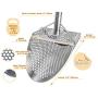 CKG Sand Scoop for Metal Detecting Stainless Steel Shovel for Beach Underwater Treasure Hunting (Large Scoop + Carbon Fiber Handle)