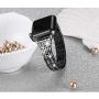 Secbolt Bling Bands Compatible Apple Watch Band 42mm 44mm Women iWatch Series 6 5 4 3 2 1 SE, Dressy Jewelry Metal Wristband Strap Diamond Rhinestone, Black