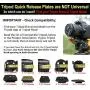 DaVoice 42mm Tripod Quick Release Plate Head Mounting Parts Replacement for Ambico V-0554, Promaster 6100 6160 7100 FW29T, Vivitar V3000 Hakuba S-4500 S-6000 Velbon Sherpa 200R 800R Tripod Mount 1 5/8