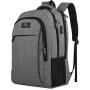 Matein Travel Laptop Backpack, Business Anti Theft Slim Durable Laptops Backpack with USB Charging Port, Water Resistant College School Computer Bag Gifts for Men & Women Fits 15.6 Inch Notebook, Grey