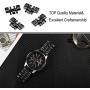 Gear S3 Bands, TRUMiRR 22mm Solid Quick Release Watch Band Stainless Steel Metal Butterfly Buckle Strap for Samsung Gear S3 Classic Frontier,Galaxy Watch 46mm, Galaxy watch 3 45mm, Gear 2 R380 R381 R382 Smartwatch, Black