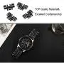 Gear S3 Bands, TRUMiRR 22mm Solid Quick Release Watch Band Stainless Steel Metal Butterfly Buckle Strap for Samsung Gear S3 Classic Frontier,Galaxy Watch 46mm, Galaxy watch 3 45mm, Gear 2 R380 R381 R382 Smartwatch, Black