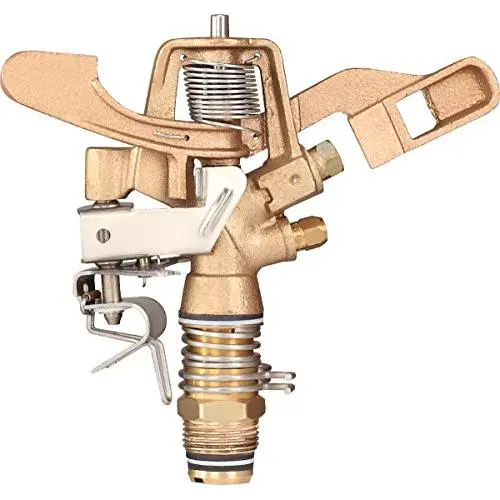 IrrigationKing RK-35 3/4'' Part Circle Brass Impact Sprinkler with Nozzles - 11/64'' x 1/8'', NPT Male, 12.6 GSM Maximum Flow Rate