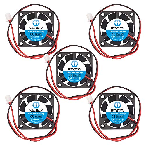 WINSINN 40mm Fan 5V Dual Ball Bearing Brushless 4010 40x10mm - High Speed (Pack of 5Pcs)