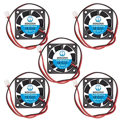WINSINN 40mm Fan 5V Dual Ball Bearing Brushless 4010 40x10mm - High Speed (Pack of 5Pcs) WINSINN 40mm Fan 5V Dual Ball Bearing Brushless 4010 40x10mm - High Speed (Pack of 5Pcs)