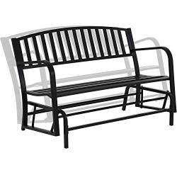 Patio Glider Bench Garden Bench for Patio Outdoor Bench Metal Bench Park Bench Cushion for Yard Porch Clearance Work Entryway