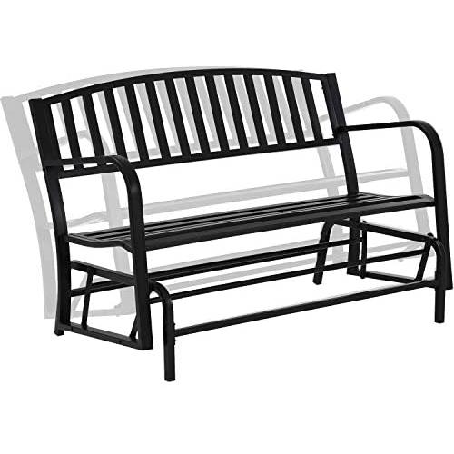 Patio Glider Bench Garden Bench for Patio Outdoor Bench Metal Bench Park Bench Cushion for Yard Porch Clearance Work Entryway