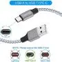USB Type C Cable 3A Fast Charging, TAKAGI (3-Pack 6Feet) USB-A to USB-C Nylon Braided Data Sync Transfer Cord Compatible with Galaxy S10 S10E S9 S8 S20 Plus, Note 10 9 8 and Other USB C Charger USB Type C Cable 3A Fast Charging, TAKAGI (3-Pack 6Feet) USB-A to USB-C Nylon Braided Data Sync Transfer Cord Compatible with Galaxy S10 S10E S9 S8 S20 Plus, Note 10 9 8 and Other USB C Charger