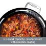 All-Clad SD700450 Programmable Oval-Shaped Slow Cooker with Black Ceramic Insert and Glass Lid, 6.5-Quart, Silver
