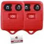 2 KeylessOption Red Replacement 3 Button Keyless Entry Remote Control Key Fob Clicker 2 KeylessOption Red Replacement 3 Button Keyless Entry Remote Control Key Fob Clicker