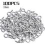 BronaGrand Small Eye Hooks,100pcs 13x7mm Mini Eye Pins Eye Screw Hooks Metal Eyelets Screw Eye Lags for Resin Jewelry Bead Plastic Wood