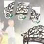 Garden Bench Outdoor Bench Park Benches for Outdoors Metal Aluminum Porch Chair Seat Furniture Perfect for Patio Park Yard Deck Entryway, Floral Rose Accented Bronze Garden Bench Outdoor Bench Park Benches for Outdoors Metal Aluminum Porch Chair Seat Furniture Perfect for Patio Park Yard Deck Entryway, Floral Rose Accented Bronze