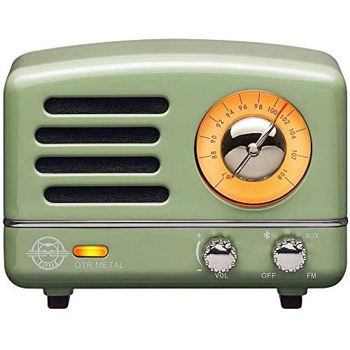 Retro Bluetooth Speaker, MUZEN OTR Metal Vintage FM/AUX Radio with Old Fashioned Classic Style, Portable Wireless Loud Volume Speaker for Home, Office, Kitchen,Party,Travel,Outdoor