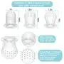 PandaEar Baby Fresh Fruit Food Feeder Nibbler Pacifier (3 Pack) |Training Massaging Toy Teether| Food Grade Soft Safe BPA-Free Silicone Pouches| Babies Toddlers Infants Kids