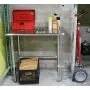 AmGood Stainless Steel Work Table Open Base | Metal Work Bench (Stainless Steel Work Table Open Base, 48'' Long x 18'' Deep)