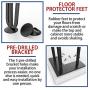 WINSOON Industrial Iron Hairpin Table Legs 34 Inch Set of 4 Pack Metal Bench Legs for Furniture feet Wooden Desk Legs Hair Pin Design (34 Inch 3-Rod Black)